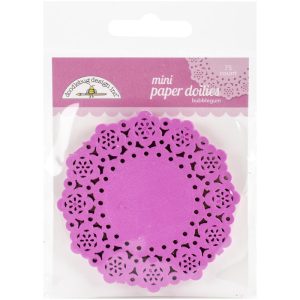 Doodlebug Mini Doilies 3″ 75/Pkg Bubblegum