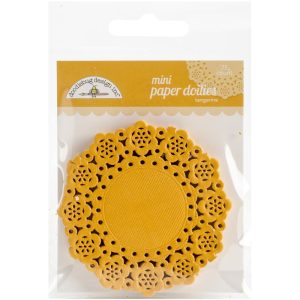 Doodlebug Mini Doilies 3″ 75/Pkg Tangerine