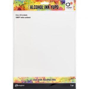 Tim Holtz Papier Yupo pour encres à l’alcool  86lb 5/Pkg
