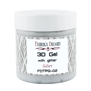 3D GEL WITH GLITTER SILVER  150ML