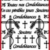 SINCÊRES CONDOLÉANCES NOIR