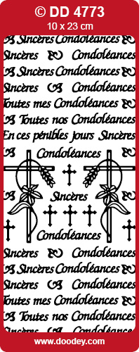 SINCÊRES CONDOLÉANCES NOIR