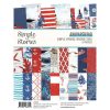 Simple vintage vintage seas  ensemble de paper 6x8