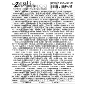 Mots à découper BÉBÉ / ENFANT