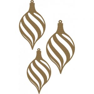 Spiral teardrop bauble