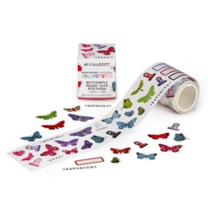 Rouleau d’autocollants washi papillons