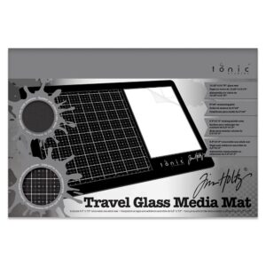Travel glass media mat