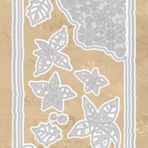 Flocons de neige, poinsettia  (snowflake & poinsettia)