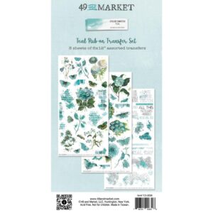 Teal Rub-On Transfer Set