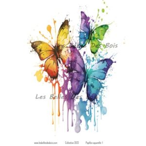 Papillons aquarelle moyen