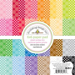 Plaid-Polka Dot Pad 6″X6″