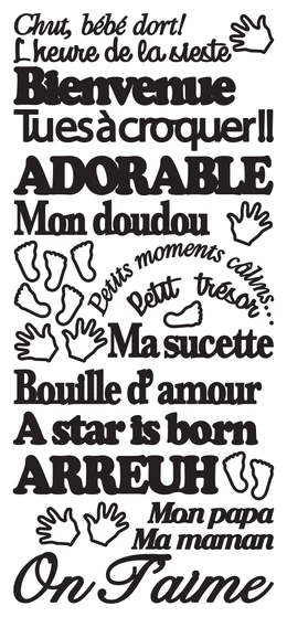 Chut bébé dort Noir