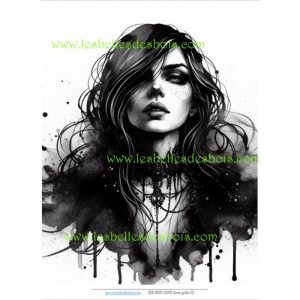 Papier de riz – 100 – Dame gothic 02 Moyen