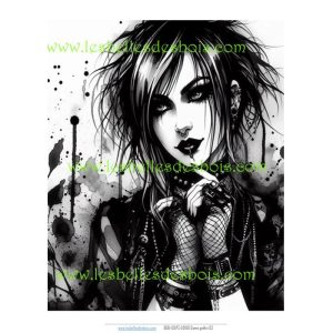 Papier de riz – 100 – Dame gothic 03 Moyen