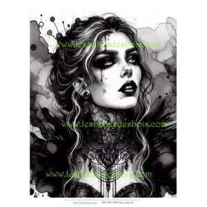Papier de riz – 100 – Dame gothic 04 Moyen