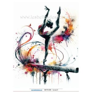 Papier de riz – Gymnaste 01 Moyen