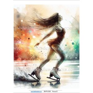 Papier de riz – Patineuse 02 Moyen