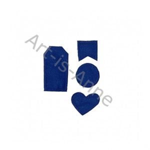Forme en tissus bleu 11