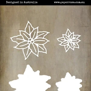 Poinsettia blanc de Noël superposé