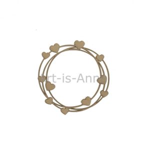 Couronne de coeurs 6″X6″