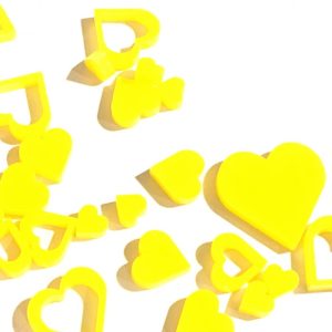 Mini coeur jaune-1